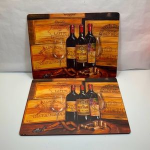 Wine Bottle Cork Board Placemats set 2
